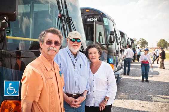 From left,  Luther Brown, Henry Outlaw  and Lee Aylward of the Delta Center